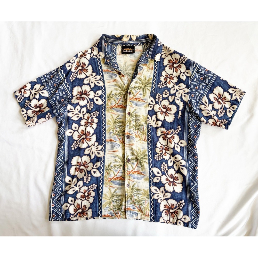 Vintage Men's ODO Hawaiian Shirt Small Button Up Floral